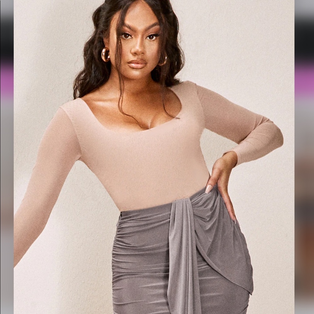 BRAND NEW PLT Nude Bodysuit
